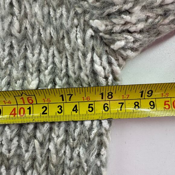 Vintage Robert Scott Gray V-Neck Cardigan 1980s Taiwan Retro Medium - Picture 5 of 6